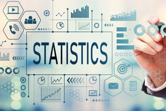 Statistics with businessman