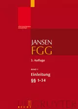 FGG - Gesetz über die Angelegenheiten der freiwilligen Gerichtbarkeit -  Band 1