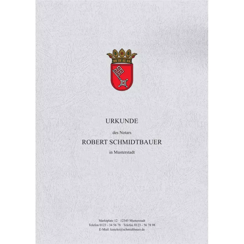 Urkundenumschläge mit farbigem Landeswappen, Bremen, Design 05