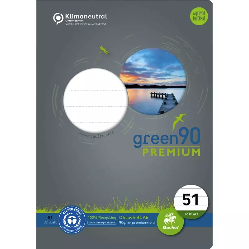 Staufen green Oktavheft DIN A6, liniert