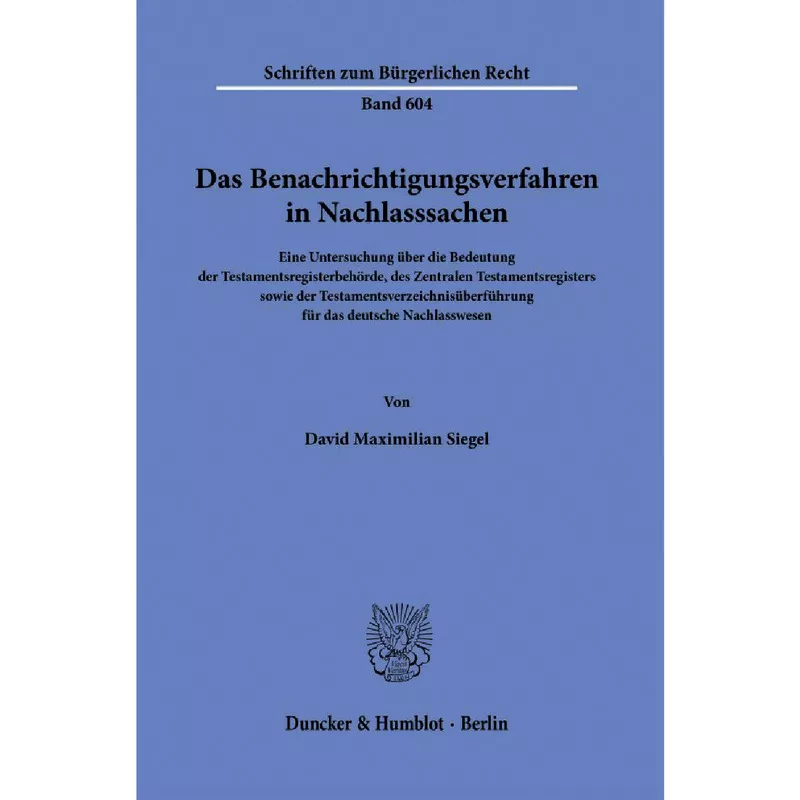 Das Benachrichtigungsverfahren in Nachlasssachen