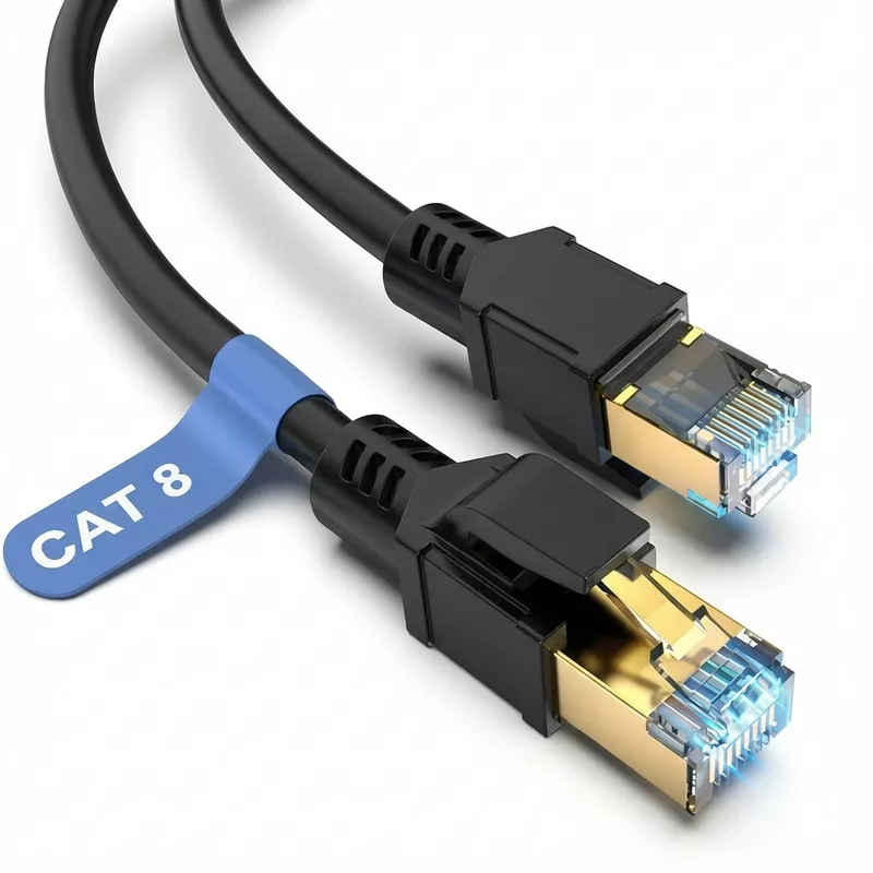 Captiva Kabel Patchkabel CAT 8 Kabel fr Netzwerk, LAN und Ethernet 2m wei