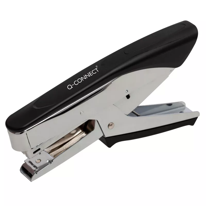 Heftzange, 20 Blatt, Einlegetiefe 55 mm, silber/schwarz Q-CONNECT KF14223