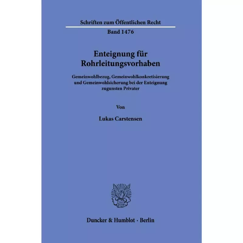 Enteignung für Rohrleitungsvorhaben