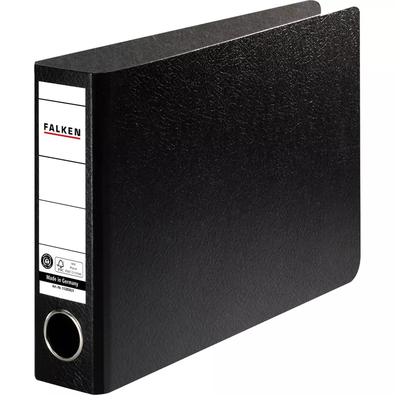Falken Ordner N50 DIN A5 quer 50mm Hartpappe sw