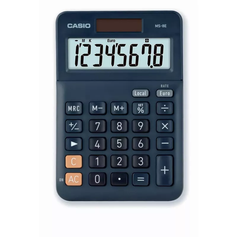 Tischrechner, Währungsumrechnung, 8-stellig, Solar/Batterie CASIO MS-8E