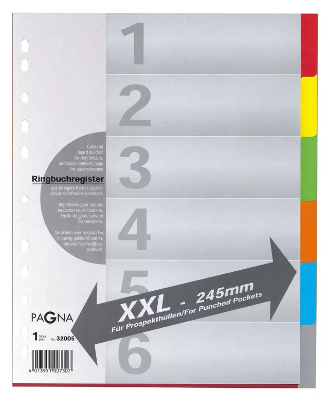 PAGNA Register in Überbreite, 6-teilig