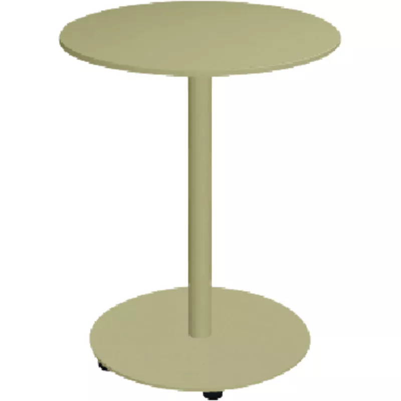 .mdd Cafeteriatisch Bolt, gelb matt struckturell, pulverbeschichtet, ø 60 cm, H 74 cm