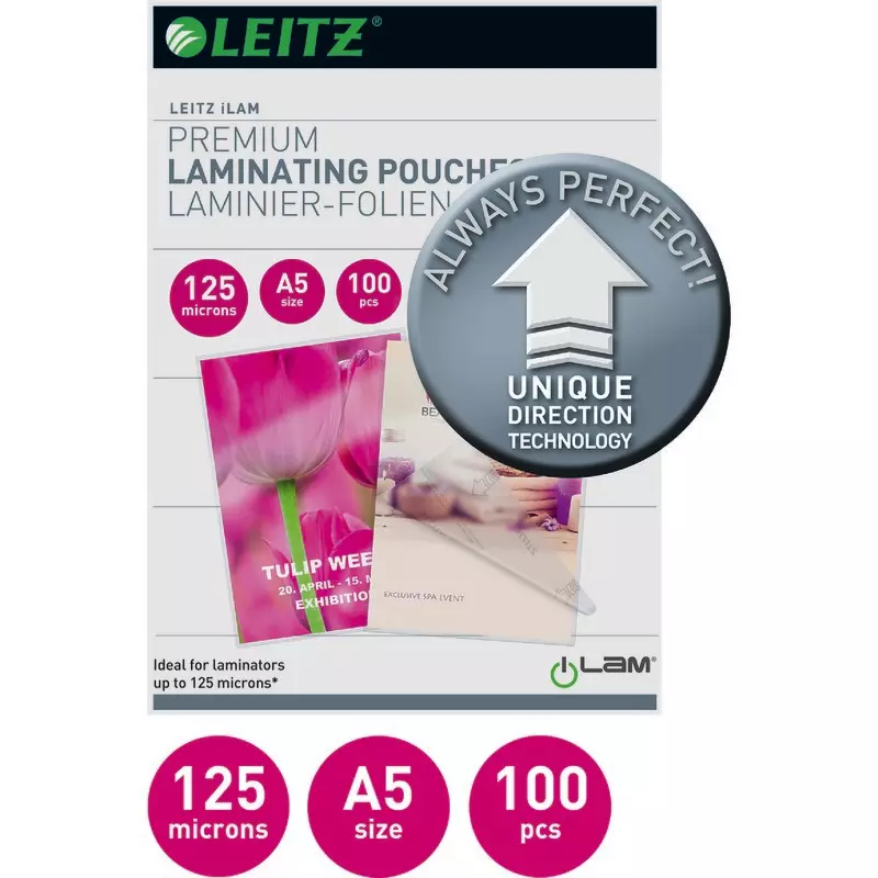 LEITZ iLAM UDT Heißlaminierfolie, DIN A5, 125 my