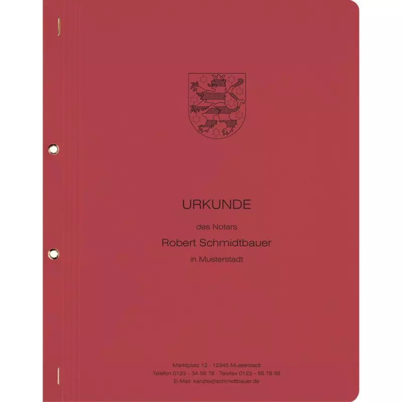 Ausfertigungshefter mit Nameneindruck, Design 06