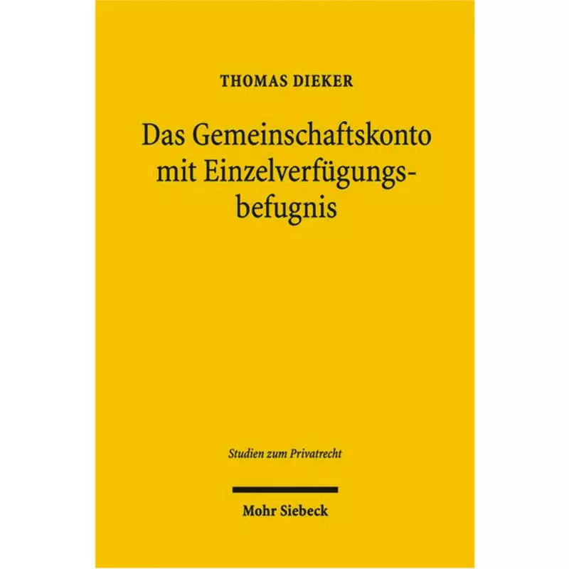 Das Gemeinschaftskonto mit Einzelverfügungsbefugnis