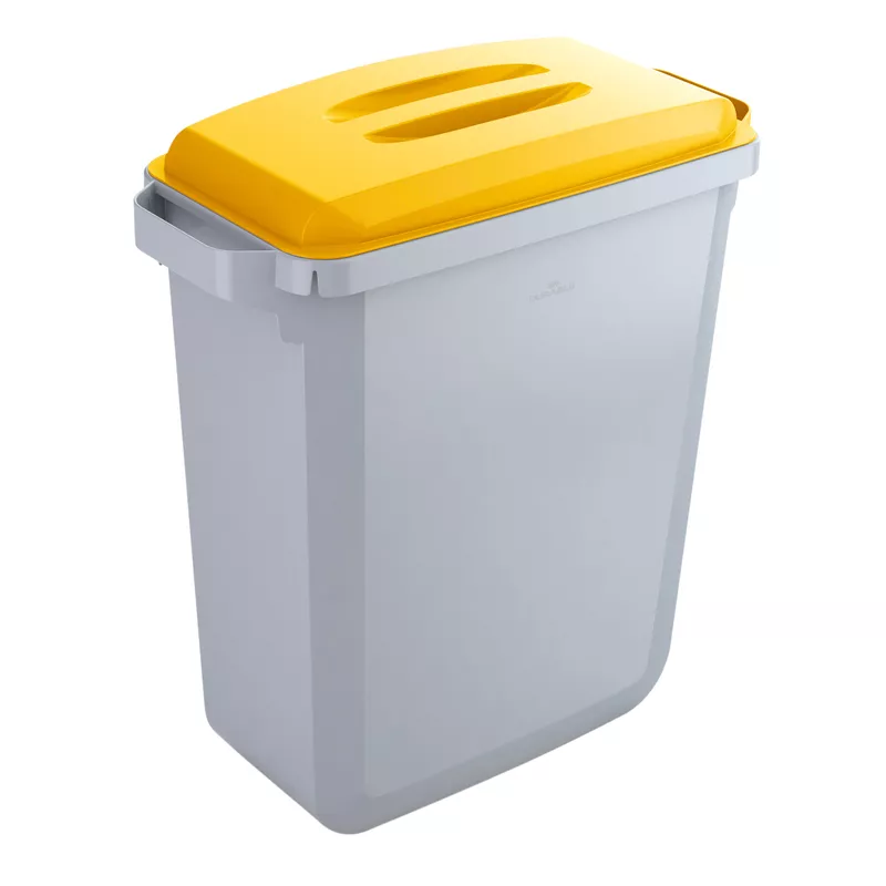 Durable Abfalleimer DURABIN 60l grau +Deckel ge