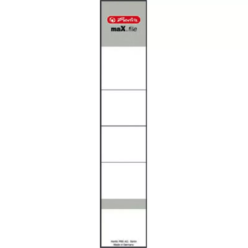 herlitz Rückenschilder maX.file, selbstklebend, für Rückenbreite 50 mm, kurz, weiß