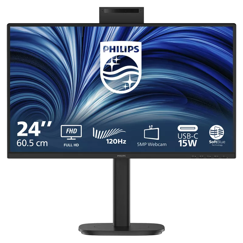 60,5 cm (23.8) 1920 x 1080 Pixel Philips 24B2N3200JH/00 16:9 Full HD IPS 4 ms 120 Hz DisplayPort HDMI USB-Hub Pivot Height VESA Speaker