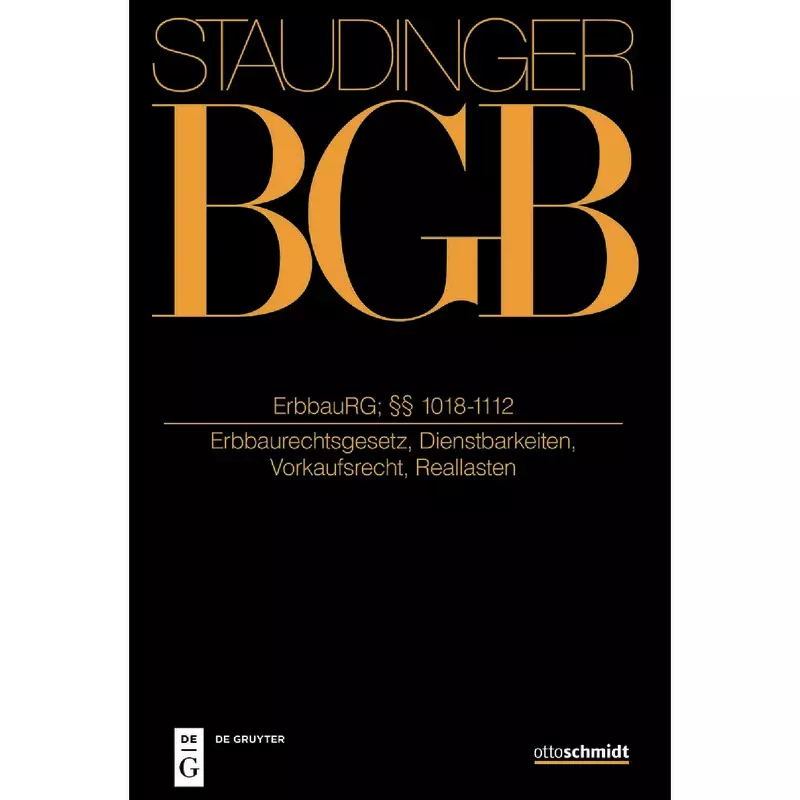 BGB - Bürgerliches Gesetzbuch Buch 3: Sachenrecht  ErbbauRG 1018-1112