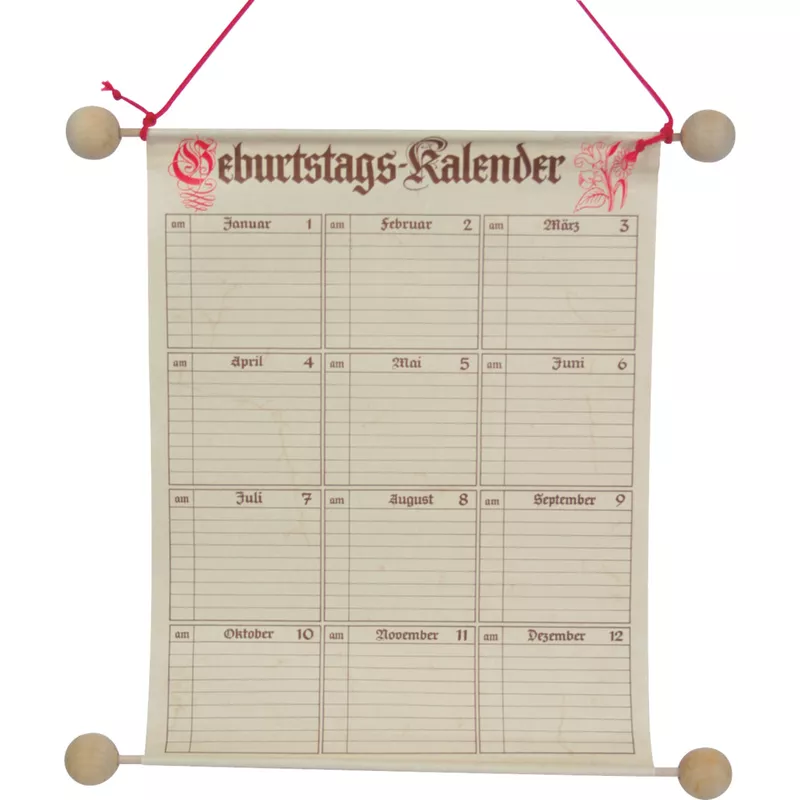 Geburtstagskalender, 23 x 23 cm RNK 2886