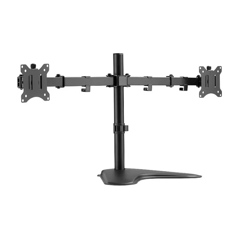 Dual Monitor stand, 17-32, steel, 360° VESA plate