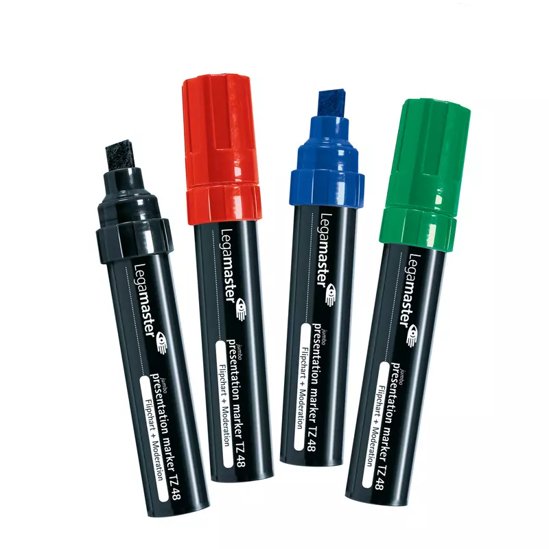 Legamaster Flipchartmarker TZ48 4-12mm sort. 4 St.