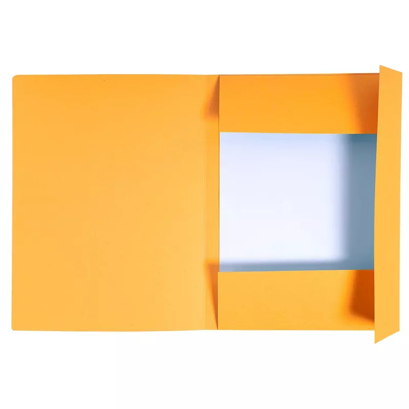 Aktenmappe mit Beschriftungsfeld und 3 Klappen, 280g, 24 ,5x35cm für Format Folio, Forever - Orange