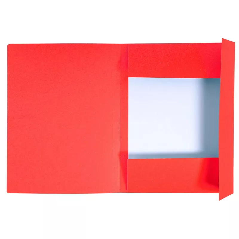 Aktenmappe mit Beschriftungsfeld und 3 Klappen, 280g, 24x32cm für DIN A4, Forever - Rot