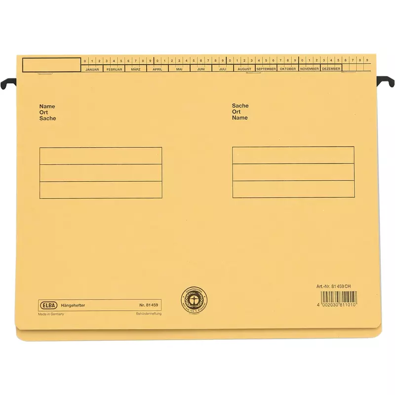 Elba Hängehefter DIN A4 kaufm./Amtsheftung Karton ch