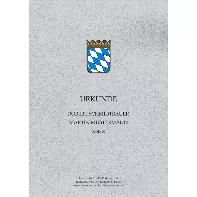 Urkundenumschläge, Landeswappen mit Folienprägung, Bayern, Design 01