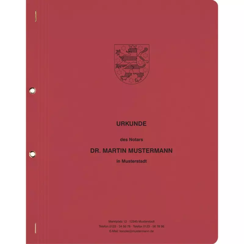 Ausfertigungshefter mit Nameneindruck, Design 05