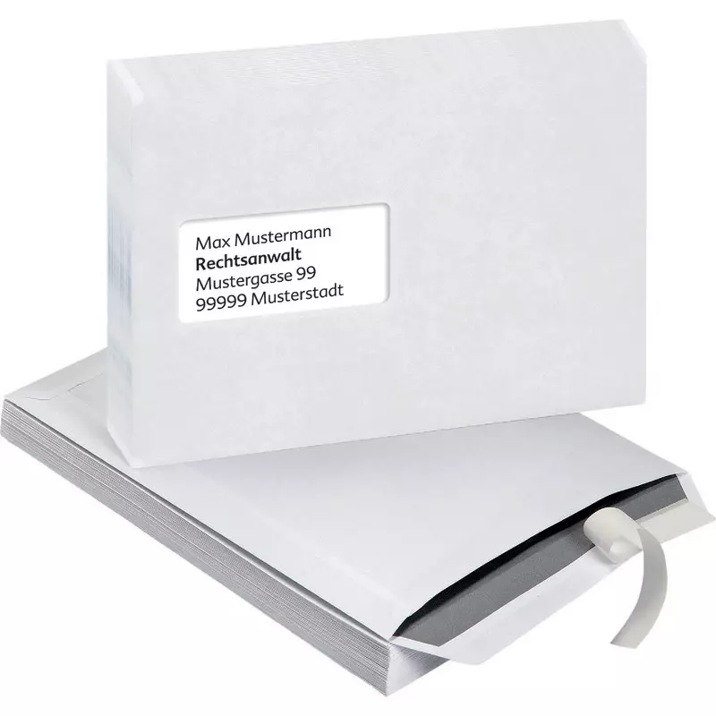 SoldanPlus Versandtasche DIN C5, haftklebend, weiß, mit Fenster, Pack: 500 Stück