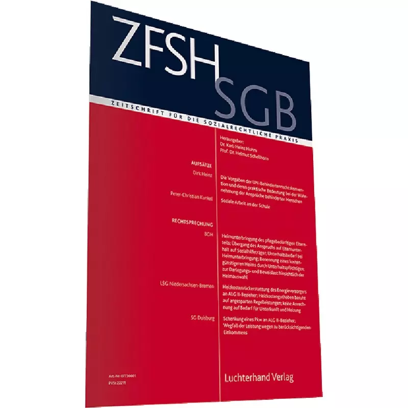 ZfSH/SGB - Zeitschrift für die sozialrechtliche Praxis - Probeabonnement