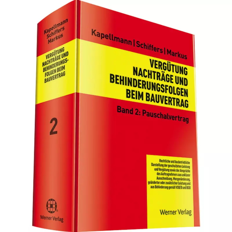 Wolters Kluwer Vergütung, Nachträge und Behinderungsfolgen beim Bauvertrag Band 2 online