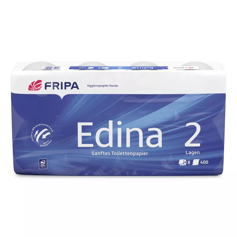 Fripa Toilettenpapier Edina 2lg. 400Bl. Zellstoff 8 St.