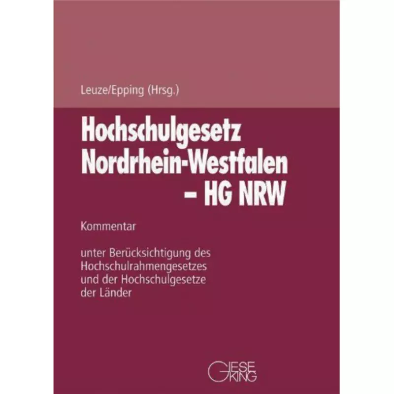Hochschulgesetz Nordrhein-Westfalen (HG NRW) - mit Fortsetzungsbezug