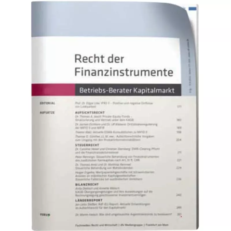 RDF - Recht der Finanzinstrumente - Abonnement