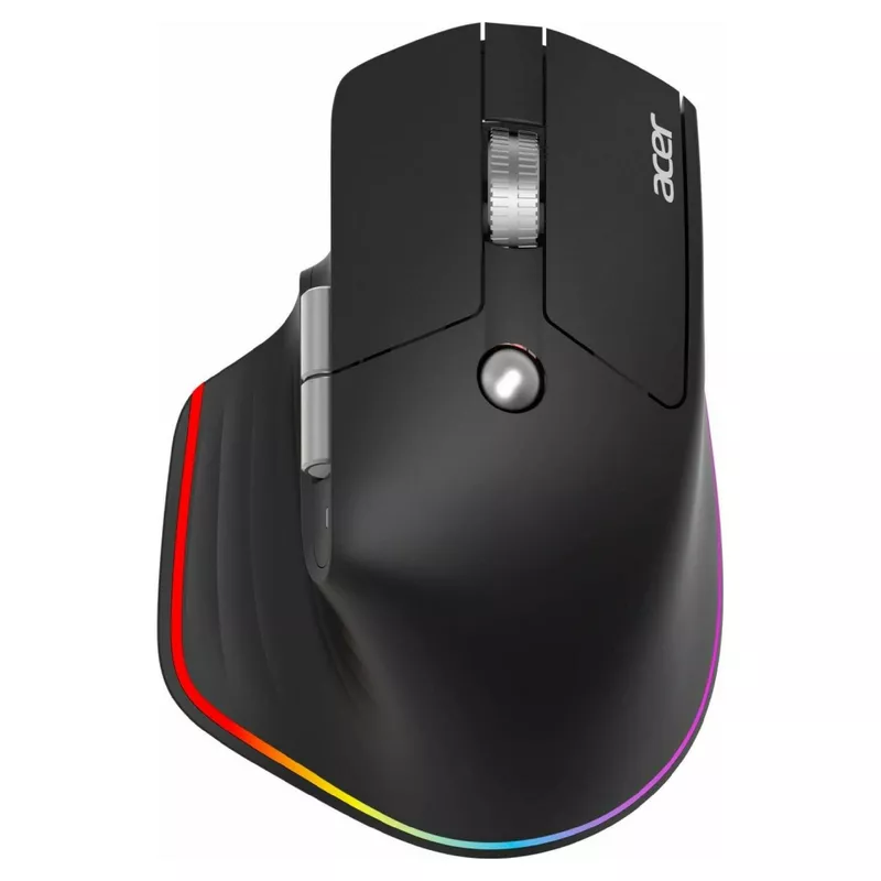 Acer Easy Fit - Maus - ergonomisch - optische LED - 6 Tasten - kabellos - 2.4 GHz, Bluetooth 5.0 - kabelloser Empfänger (USB)