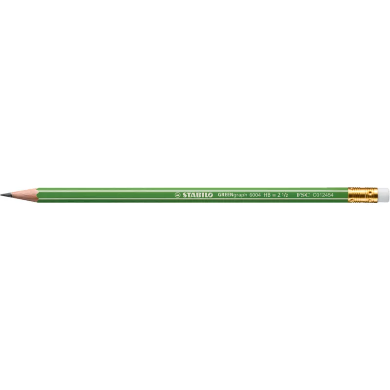 Bleistift mit Radierer GREENgraph® HB STABILO 6004/HB