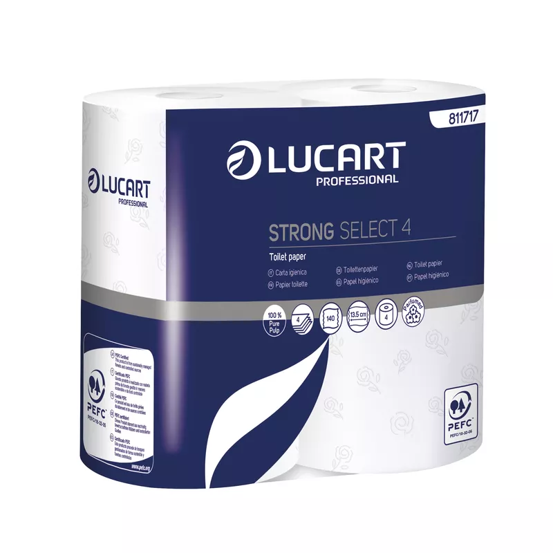 Lucart Toilettenpapier 4lagig 140Blatt ws 4 Rl.