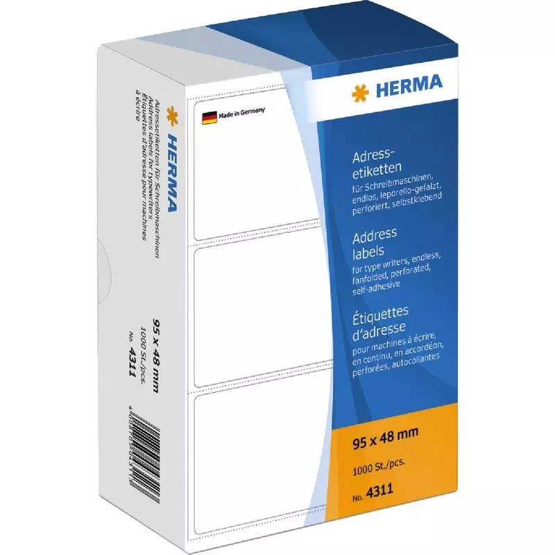 HERMA Adressetiketten 4311, B x H: 95 x 48 mm