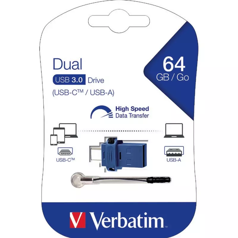 Verbatim USB-Stick 3.0 64GB, Typ A/C, Dual Drive