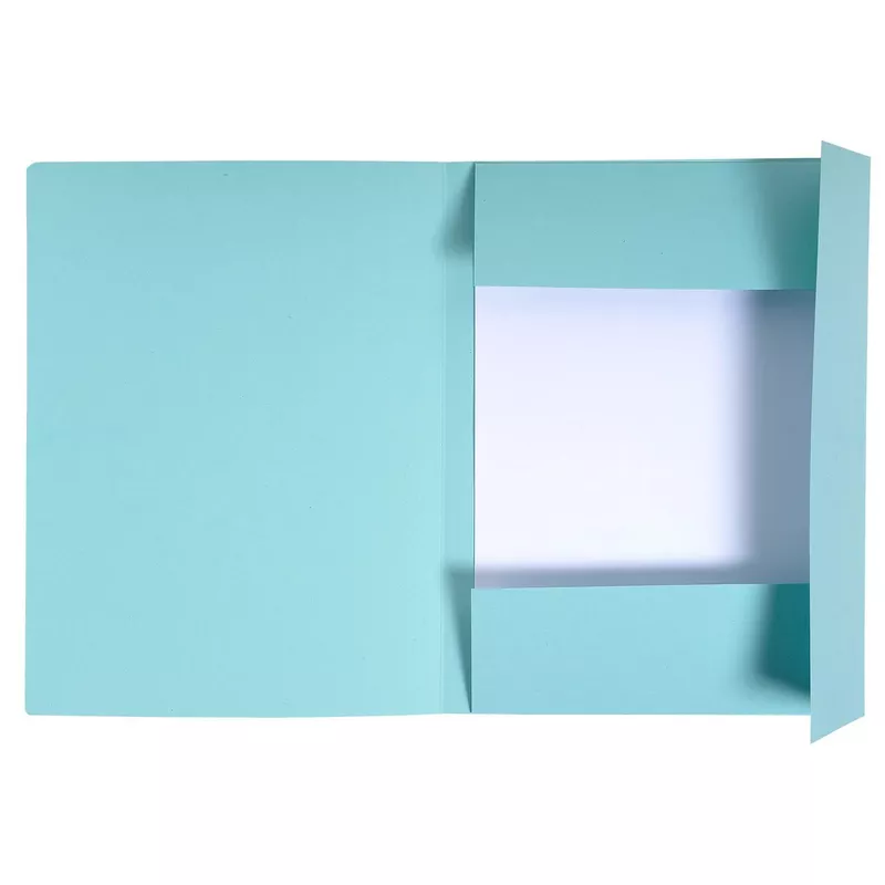Aktenmappe mit Beschriftungsfeld und 3 Klappen, 280g, 24 ,5x35cm für Format Folio, Forever - Hellblau