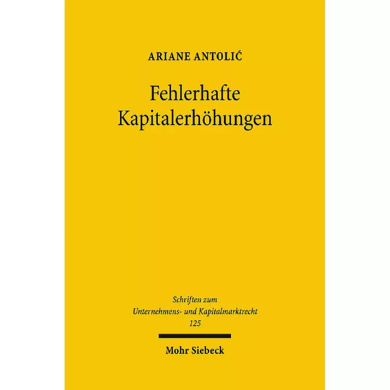 Fehlerhafte Kapitalerhöhungen