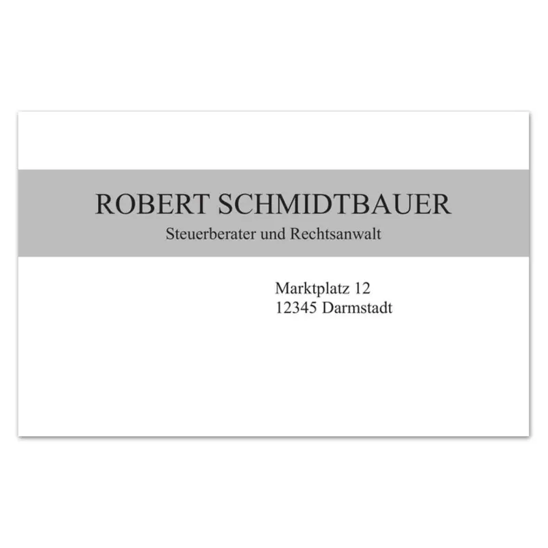 Visitenkarten, 1-farbig bedruckt, Design 03