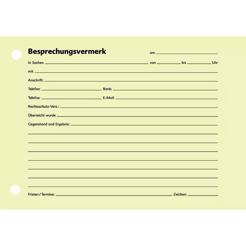 SoldanPlus Besprechungsvermerk DIN A5