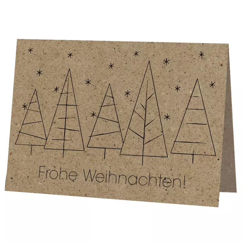 SoldanPlus Weihnachtskarte Tannenwald, individuell bedruckt, inkl. Kuvert