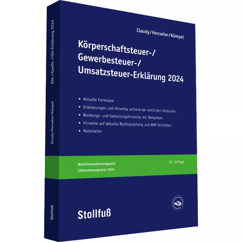 Körperschaftsteuer-, Gewerbesteuer-, Umsatzsteuer-Erklärung 2024