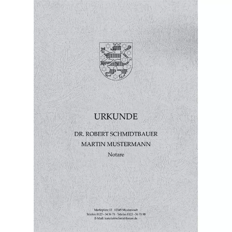Urkundenumschläge mit Nameneindruck, Design 01