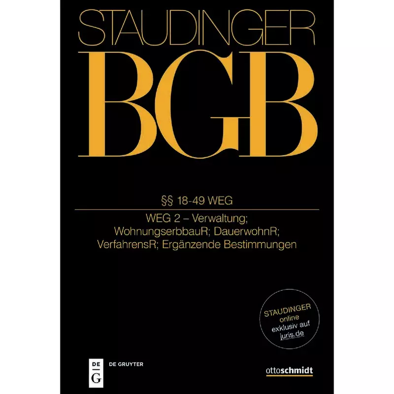 BGB - Bürgerliches Gesetzbuch - Buch 3 Sachenrecht §§ 18-49 WEG