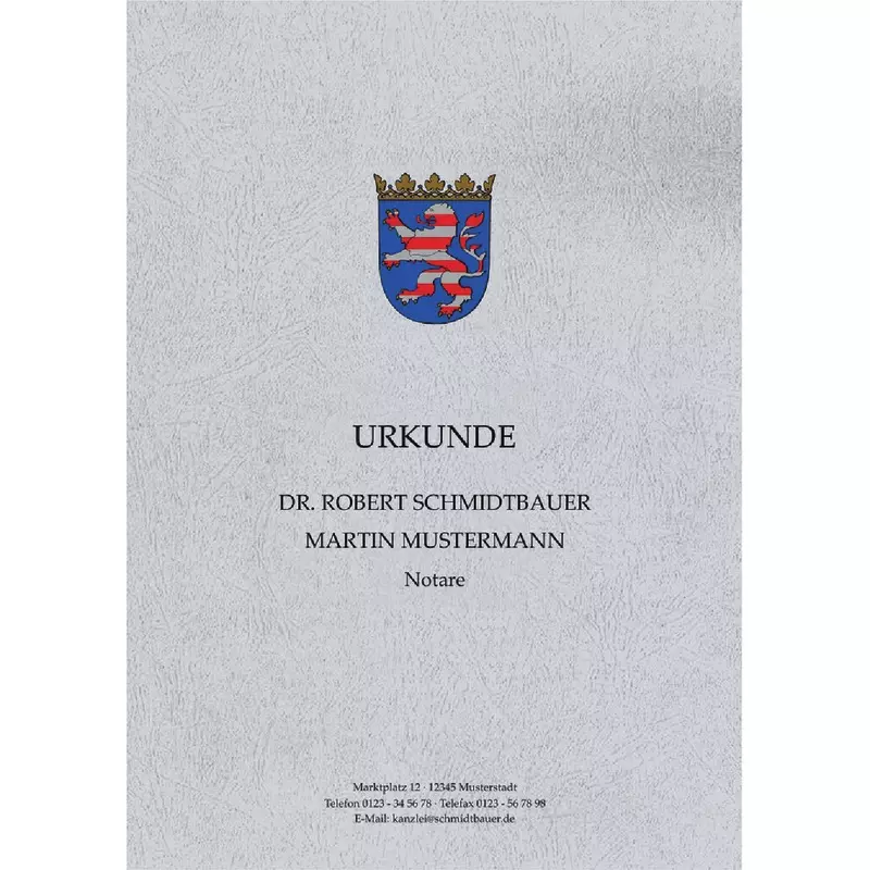 Urkundenumschläge, Landeswappen mit Folienprägung, Hessen, Design 01