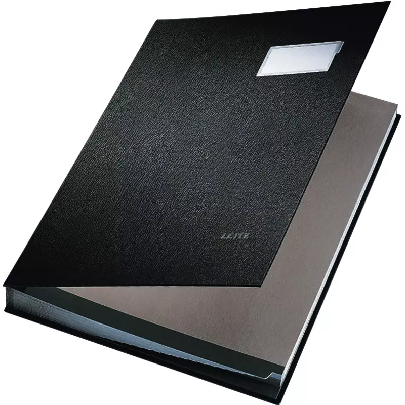 LEITZ Unterschriftenmappe 5700 A4, 20 Fächer, Hartpappe mit Kunststoffbezug