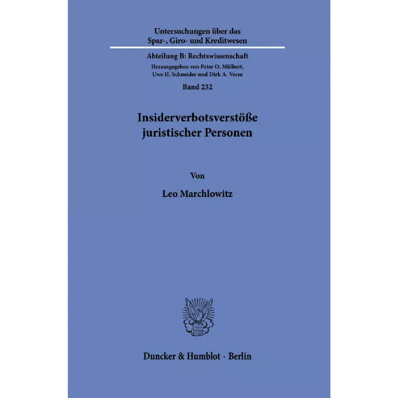 Insiderverbotsverstöße juristischer Personen