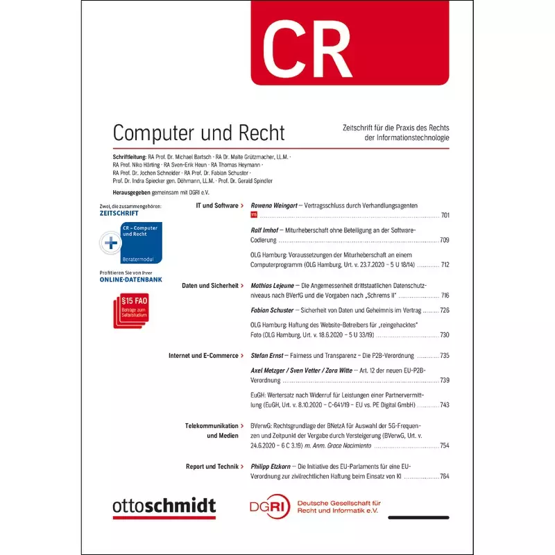 CR - Computer und Recht - Abonnement